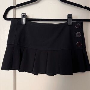 Black micro mini skirt